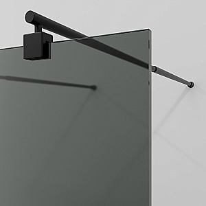 Душевое ограждение WasserKRAFT Vechte 60W46MB-TG 110 фиксатор черный/стекло тонированное купить в интернет-магазине Sanbest
