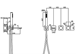 Смеситель для ванны Vincea Alto VBTW-6AL1CH хром купить в интернет-магазине сантехники Sanbest