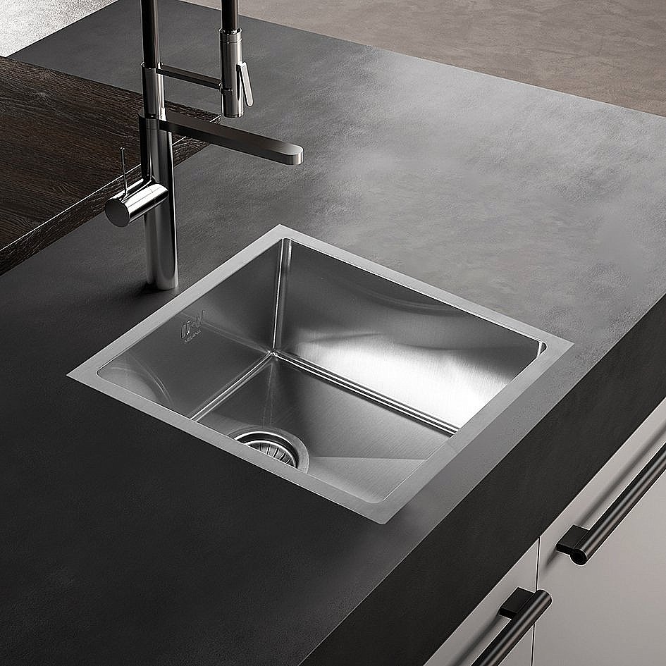 Мойка кухонная Melana ProfLine D4645H сатин купить в интернет-магазине сантехники Sanbest