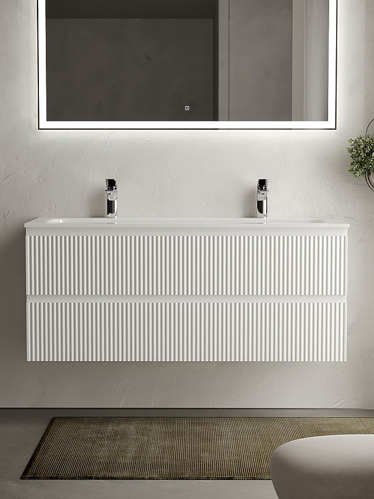 Тумба с раковиной Sancos SNOB R SNR120W Bianco для ванной в интернет-магазине Sanbest
