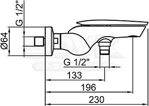 Смеситель для ванны и душа Webert DoReMi DR850102345 купить в интернет-магазине сантехники Sanbest