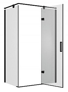 Душевой уголок Bravat BLACKLINE BS120.3113AB 80х120 стекло прозрачное/профиль черный купить в интернет-магазине Sanbest