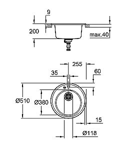 Мойка для кухни Grohe K200 Composite 31656AP0 купить в интернет-магазине сантехники Sanbest
