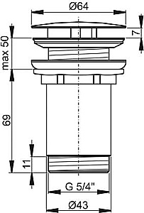Донный клапан Ravak FF X01841 розовое золото купить в интернет-магазине сантехники Sanbest