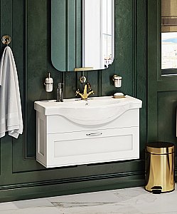 Раковина Sanita luxe Classic 90 CLS90SLWB01 белая купить в интернет-магазине Sanbest