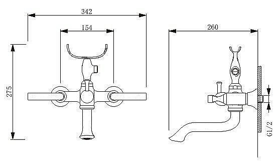 Смеситель для ванны Schein Pure 46301/8027060 купить в интернет-магазине сантехники Sanbest