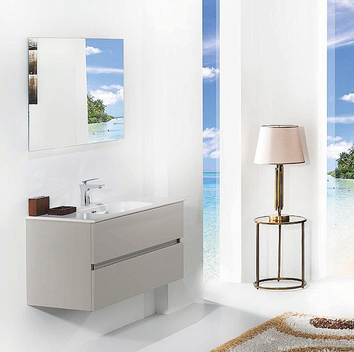 Тумба с раковиной Armadi Art Vallessi 100 кашемир для ванной в интернет-магазине Sanbest