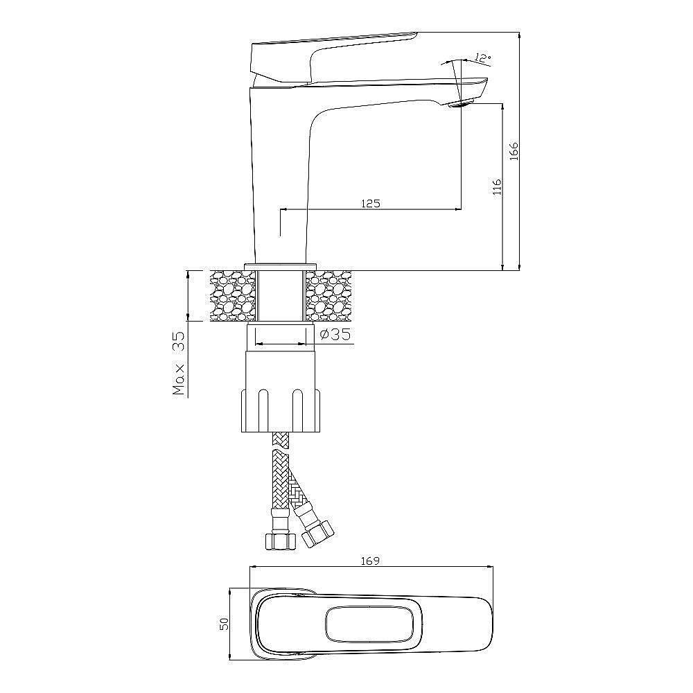 Смеситель для раковины Olive's Artis 06100AT купить в интернет-магазине сантехники Sanbest