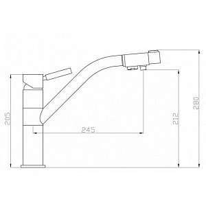 Смеситель для кухни Zorg Sanitary ZR 401 KF Хром купить в интернет-магазине сантехники Sanbest