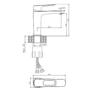 Смеситель для раковины Olive's Artis 06100AT купить в интернет-магазине сантехники Sanbest