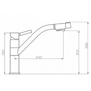 Смеситель для кухни Zorg Sanitary ZR 401 KF Хром купить в интернет-магазине сантехники Sanbest