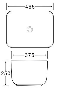 Раковина SantiLine 46,5 SL-1112MB черная матовая купить в интернет-магазине Sanbest