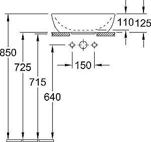 Раковина накладная Villeroy&Boch Artis 43 41794301 альпийский белый купить в интернет-магазине Sanbest