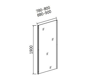 Душевое ограждение CeramaLux CL90 стекло прозрачное/профиль хром купить в интернет-магазине Sanbest