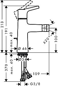 Смеситель Hansgrohe Talis S 72200000 купить в интернет-магазине сантехники Sanbest