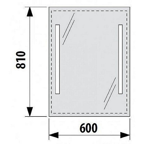 Зеркало Jika Clear 4.5572.5 LED 60x81 в ванную от интернет-магазине сантехники Sanbest