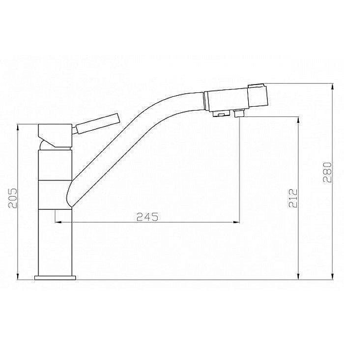 Смеситель для кухни Zorg Sanitary ZR 401 KF Хром купить в интернет-магазине сантехники Sanbest