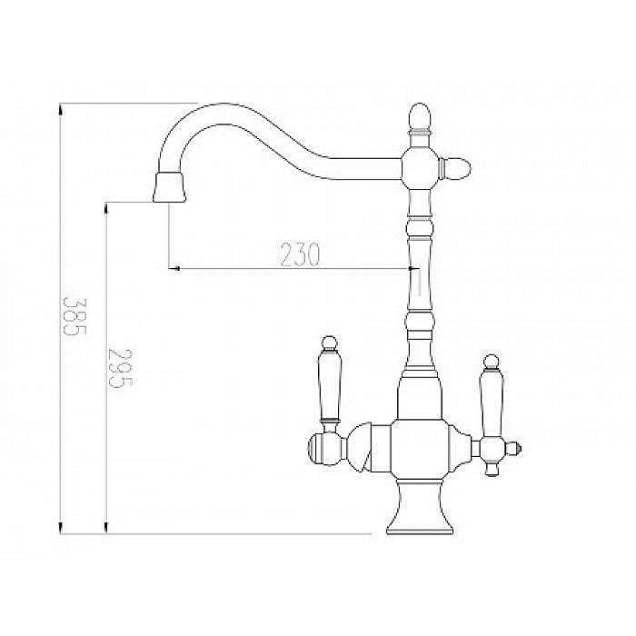 Смеситель для кухни Zorg Sanitary ZR 336 YF-50 Хром купить в интернет-магазине сантехники Sanbest