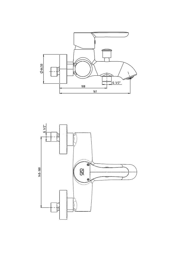 Смеситель для ванны GPD FELIS MBB75 купить в интернет-магазине сантехники Sanbest