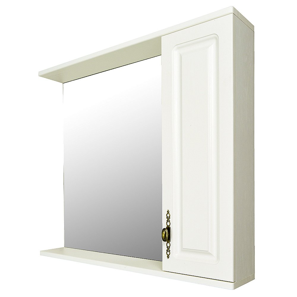 Зеркало со шкафом Loranto Janet CS00049713 80 ольха в ванную от интернет-магазине сантехники Sanbest