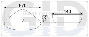 Раковина GID 9062 купить в интернет-магазине Sanbest