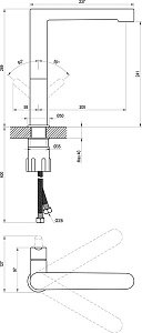 Смеситель для кухни Ravak PURI X070143 хром купить в интернет-магазине сантехники Sanbest