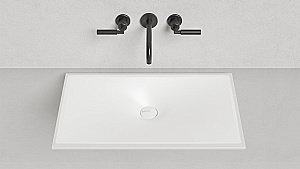 Раковина врезная снизу столешницы Salini MAREA 13 1802213M 70 из искусственного камня S-Stone, белая матовая купить в интернет-магазине Sanbest