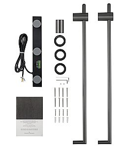 Полотенцесушитель электрический встраиваемый WONZON & WOGHAND LEIPZIG, Темный графит (WW-AL3621-GM) купить в интернет-магазине сантехники Sanbest