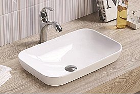 Раковина накладная CeramaLux N 51,5 E408D белая купить в интернет-магазине Sanbest