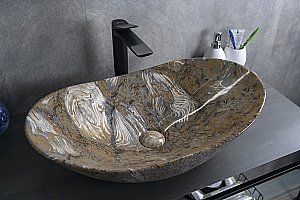 Раковина накладная Gid Lago 61 Mnc811T 54477 под камень глянцевая купить в интернет-магазине Sanbest