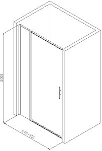 Душевая дверь Allen Brau Priority 90 Хром купить в интернет-магазине Sanbest