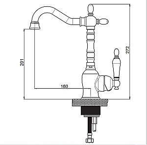 Смеситель для раковины GPD Retro Colored MTL180-A купить в интернет-магазине сантехники Sanbest