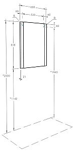 Зеркало Акватон Ария 65 белое в ванную от интернет-магазине сантехники Sanbest