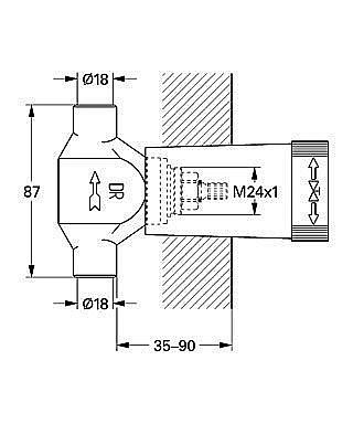 Механизм скрытого вентиля Grohe 29803 000 купить в интернет-магазине сантехники Sanbest