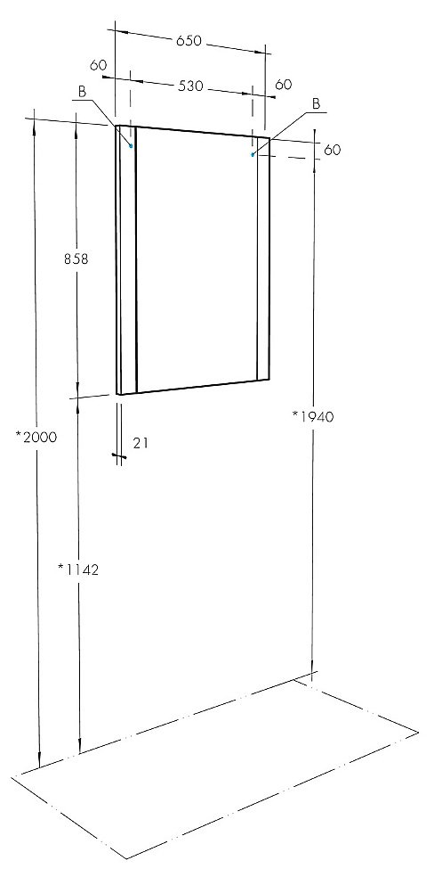 Зеркало Акватон Ария 65 белое в ванную от интернет-магазине сантехники Sanbest