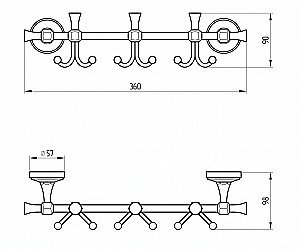 Крючок Migliore Fortuna 27717 золото купить в интернет-магазине сантехники Sanbest