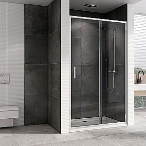 Душевая дверь ABBER Schwarzer Diamant AG301205 120 стекло прозрачное/профиль хром купить в интернет-магазине Sanbest