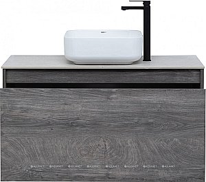 Тумба с раковиной Aquanet Nova Lite 100 дуб рошелье (1 ящик) для ванной в интернет-магазине Sanbest