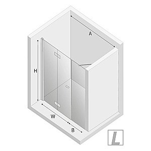 Душевая дверь NEW TRENDY NEW SOLEO PLUS 110 стекло прозрачное/профиль хром купить в интернет-магазине Sanbest