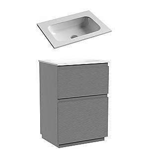 Тумба с раковиной Sancos FOLK Floor FL60FES/CN7011wx 60 Ergraut soft для ванной в интернет-магазине Sanbest