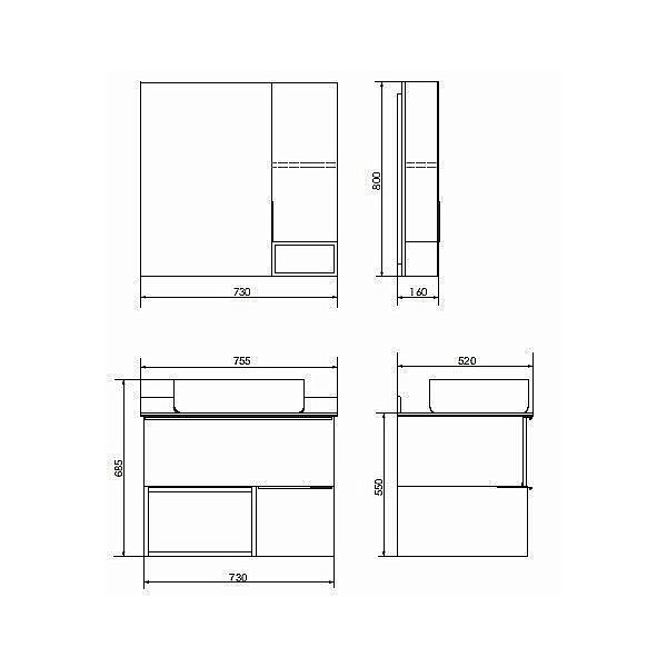 Тумба с раковиной Comforty Штутгарт 75 для ванной в интернет-магазине Sanbest