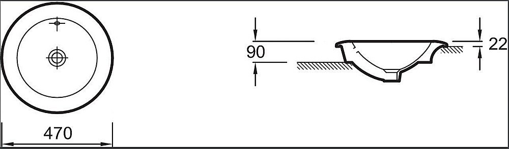 Раковина Jacob Delafon RONDE 47 E1184-00 белая купить в интернет-магазине Sanbest
