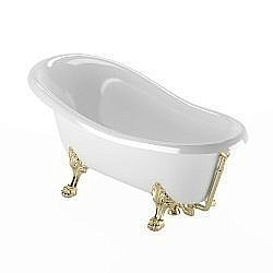 Ванна Veragio Gialetta на лапах Leone Standart 170х80 золото купить в интернет-магазине Sanbest