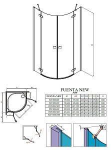 Душевой уголок Radaway Fuenta PDD 90x90 купить в интернет-магазине Sanbest