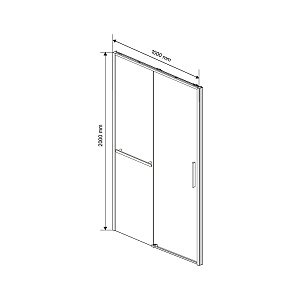 Душевая дверь Vincea Slim Soft VDS-1SS100CLB профиль черный/стекло прозрачное купить в интернет-магазине Sanbest