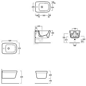 Биде подвесное SIMAS Evolution 52х37 купить в интернет-магазине Sanbest