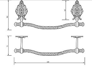 Полотенцедержатель Migliore Elisabetta ML.ELB-60.122.DO золото купить в интернет-магазине сантехники Sanbest
