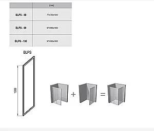 Душевой уголок Ravak Blix BLDP4+BLPS 190х80 профиль белый/стекло матовое купить в интернет-магазине Sanbest