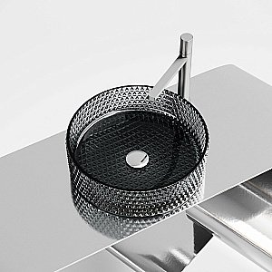 Раковина Ceramica Nova Cristal 36 CN6060 черная купить в интернет-магазине Sanbest