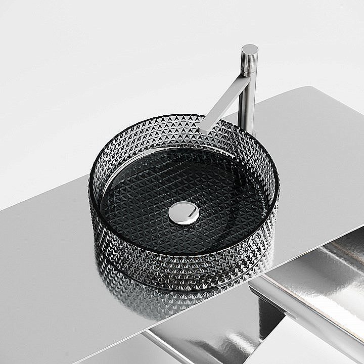 Раковина Ceramica Nova Cristal 36 CN6060 черная купить в интернет-магазине Sanbest